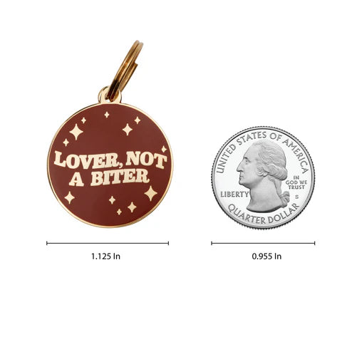 Pet ID Tag - Lover, Not A Biter