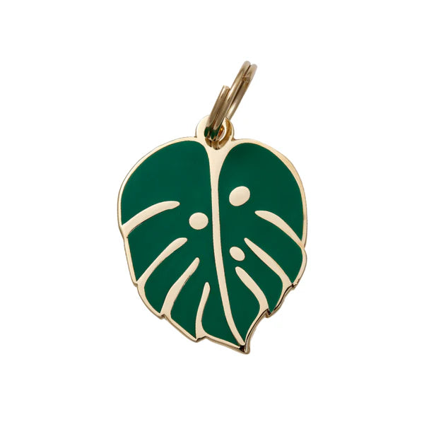 Pet ID Tag - Monstera Leaf