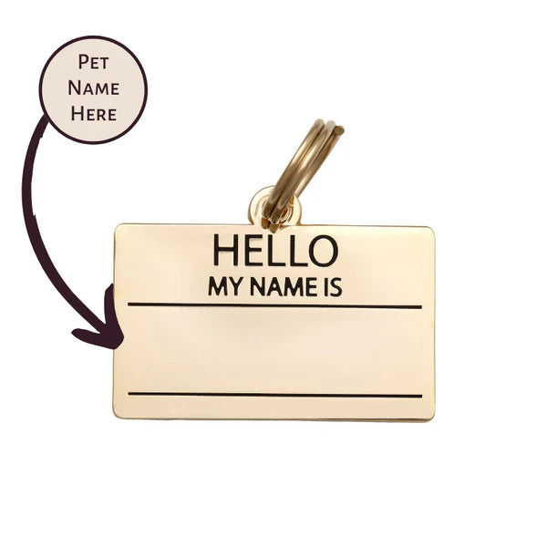 Pet ID Tag - Hello My Name Is