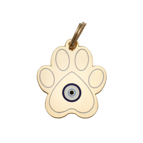 Pet ID Tag - Evil Eye Paw Print