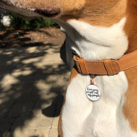 Pet ID Tag - Have Your People Call My People in Rose Gold