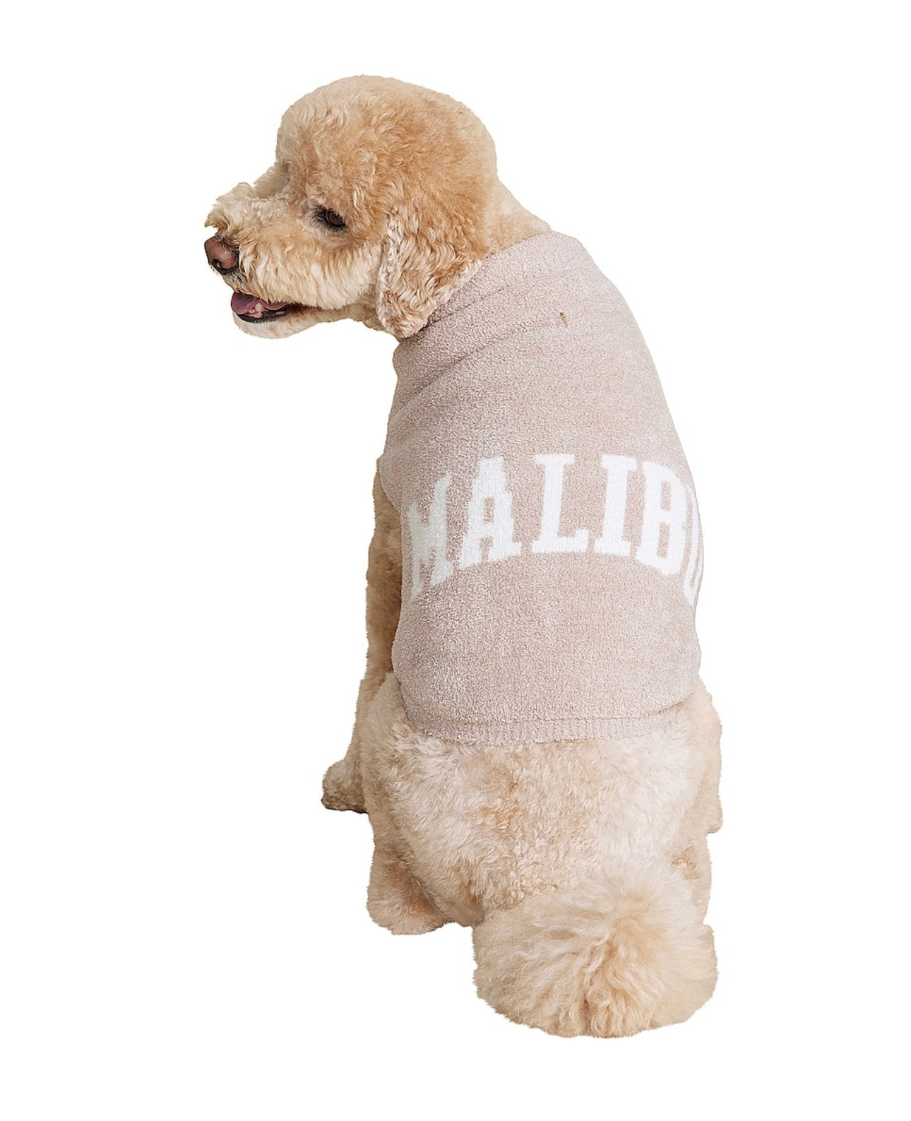BAREFOOT DREAMS - CozyChic Malibu Pet Sweater in Taupe & Cream