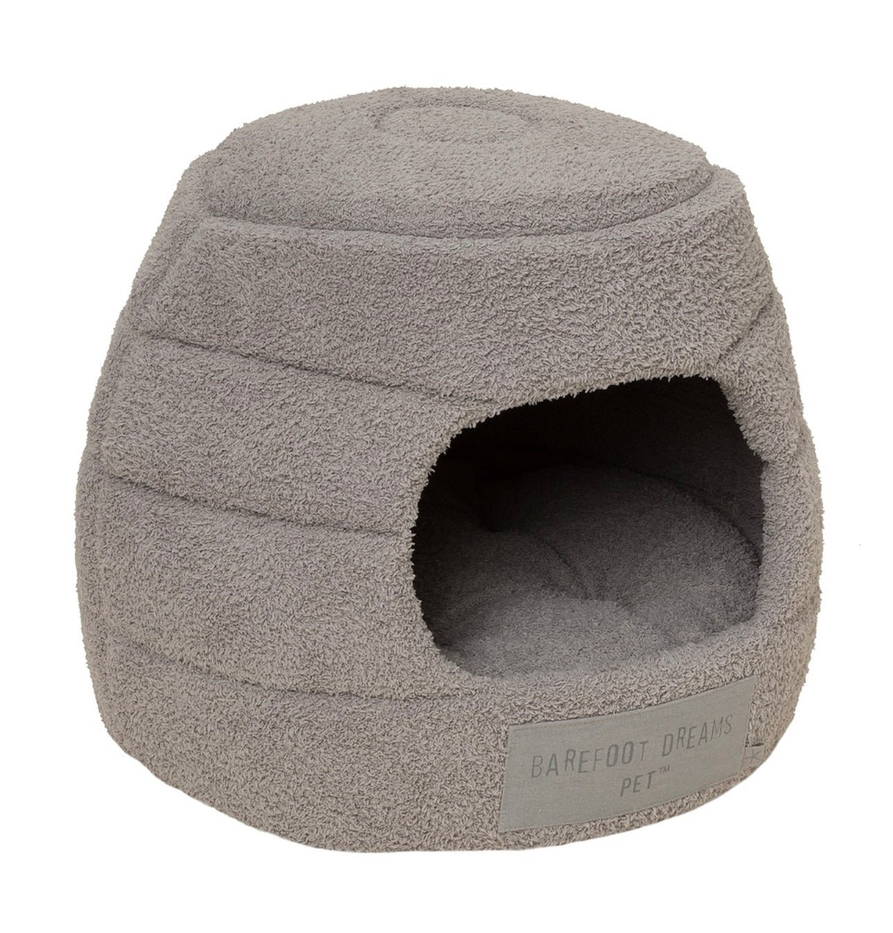 BAREFOOT DREAMS - CozyChic 2 in 1 Collapsible Pet Cave in Dove Gray