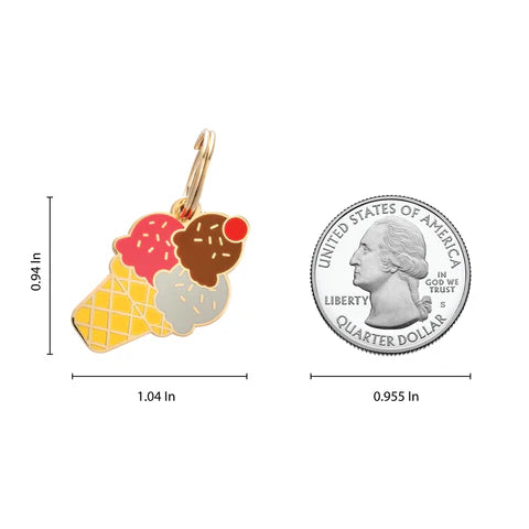 Pet ID Tag - Ice Cream