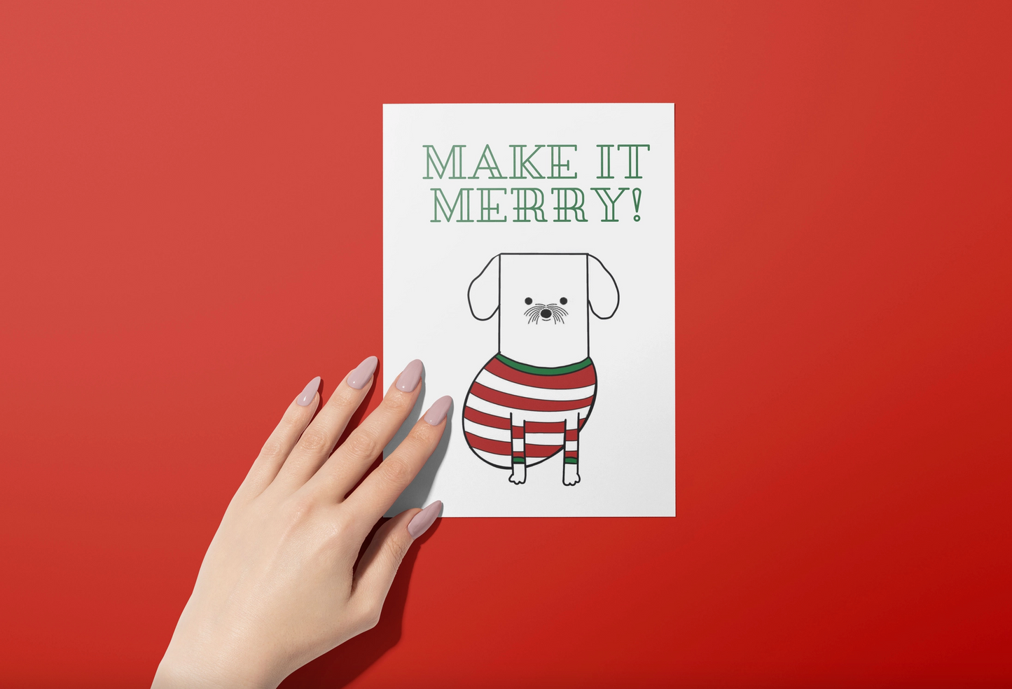 Make It Merry Dog - Holiday Card