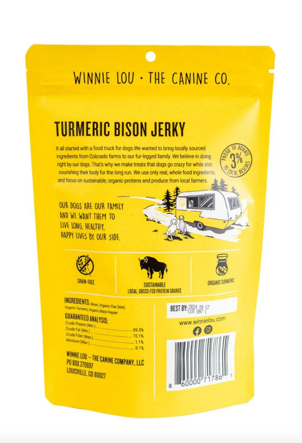 WINNIE LOU - Turmeric Bison Jerky