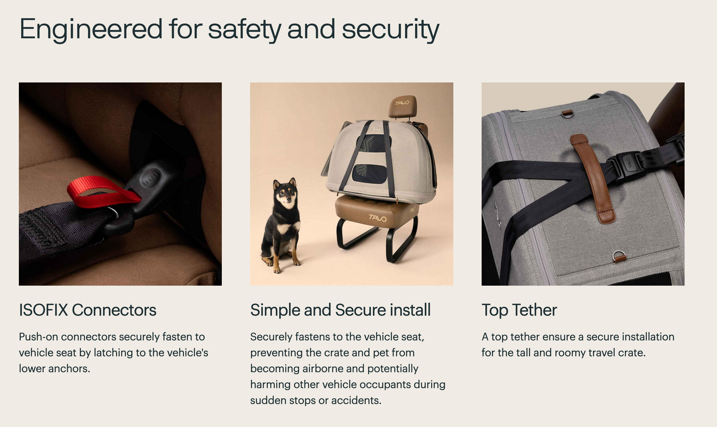 TAVO - Crispin Crash-Tested Pet Travel Crate
