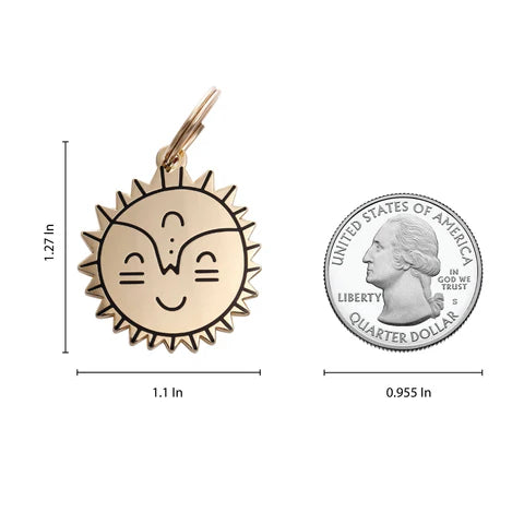 Pet ID Tag - Smiling Sun