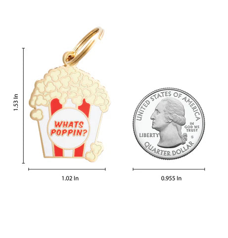 Pet ID Tag - What's Poppin?