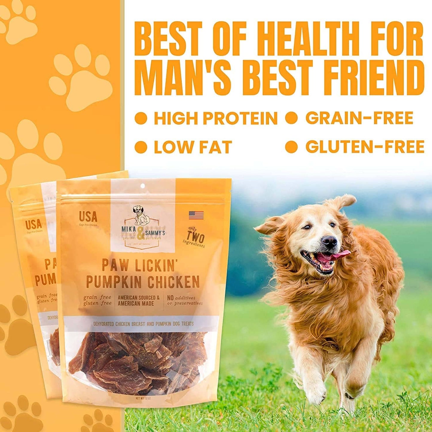 Mikka & Sammy Paw Lickin’ Pumpkin Chicken Dog Treat