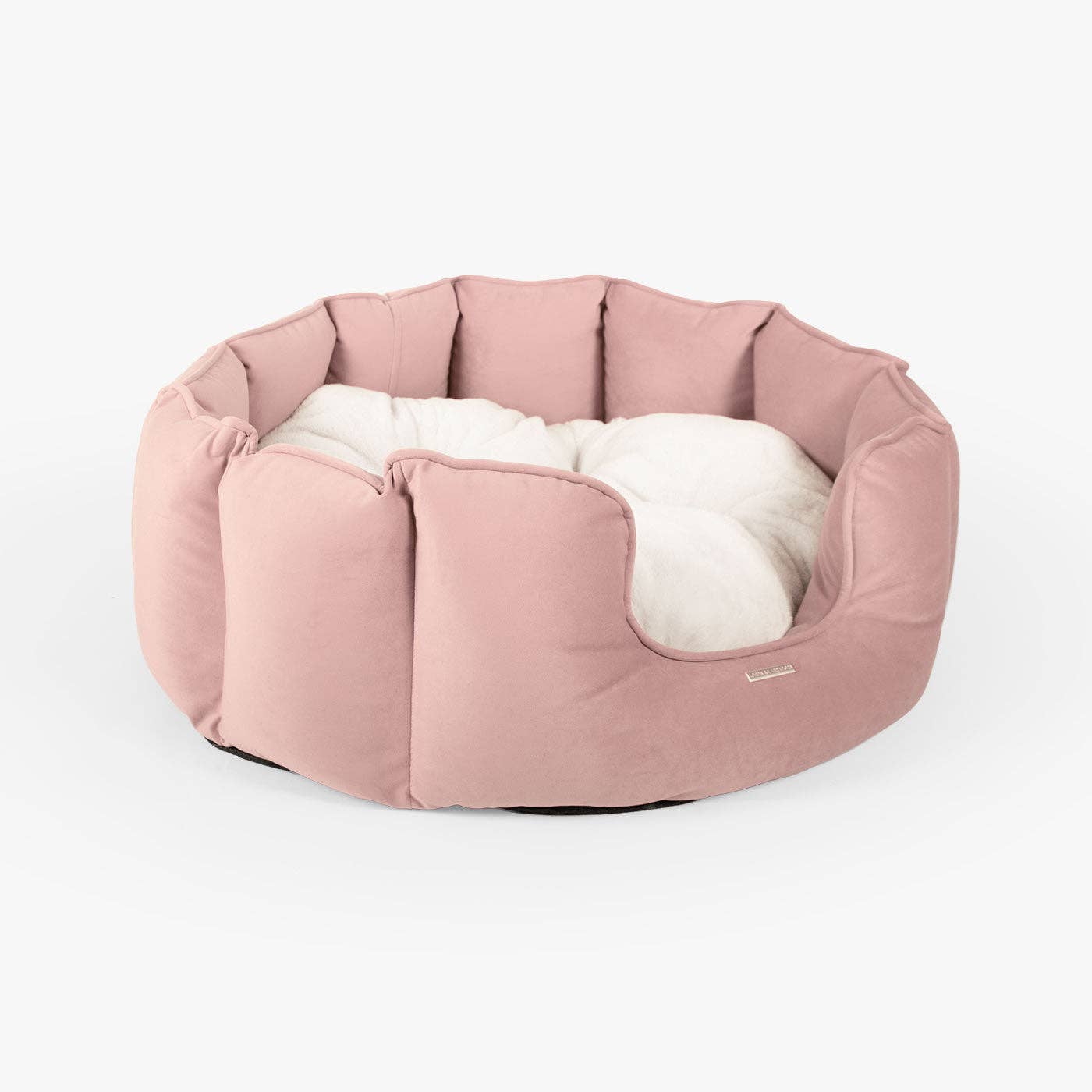 High Wall Bed For Dogs in Blossom Velvet