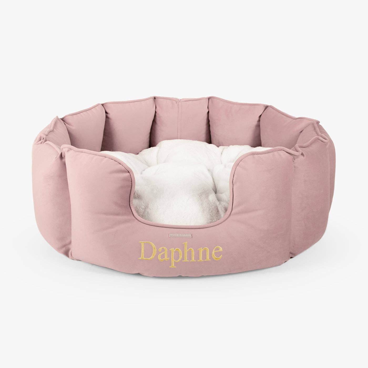 High Wall Bed For Dogs in Blossom Velvet