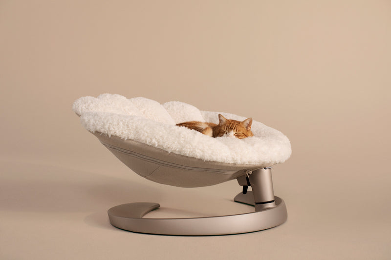 TAVO - Shell Pet Bed And Swaying Lounger in Latte