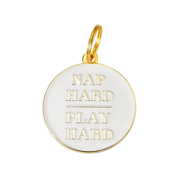 Pet ID Tag - Nap Hard Play Hard